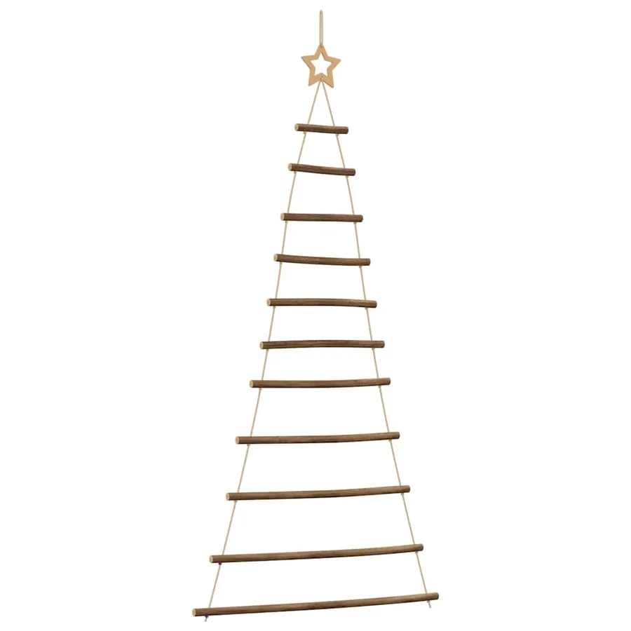 Sapin de Noël suspendu avec étoile supérieure 74 x 150 cm Branche naturelle - 2