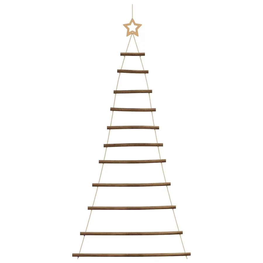 Sapin de Noël suspendu avec étoile supérieure 74 x 150 cm Branche naturelle - 4
