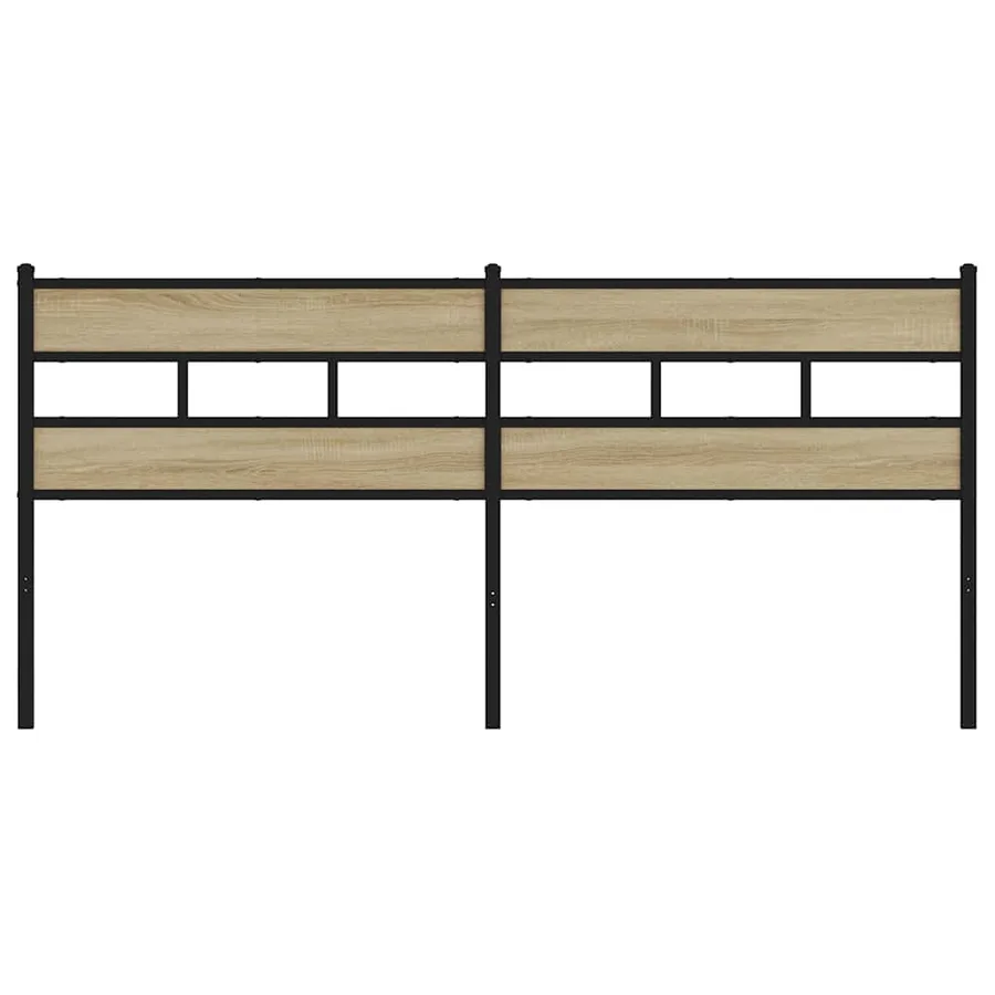 Tête de lit de remplacement chêne sonoma 180 cm fer et bois d’ingénierie - 3