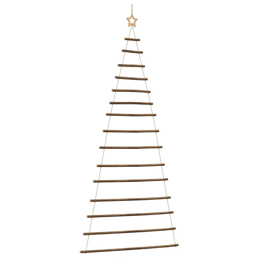 Sapin de Noël suspendu avec étoile supérieure 100 x 210 cm Branche naturelle - 2