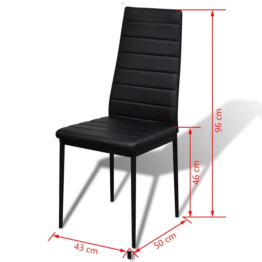 Ensemble de table pour salle à manger cinq pièces noir - 5