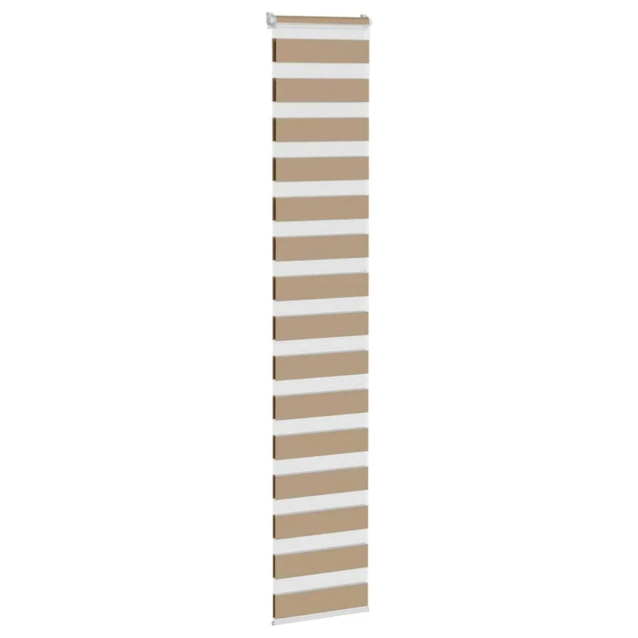 Store zèbre marron sable largeur du tissu 35,9 cm polyester - 3