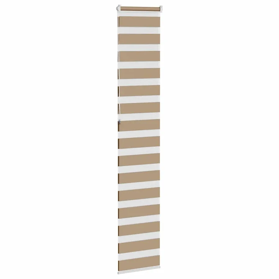 Store zèbre marron sable largeur du tissu 35,9 cm polyester - 4