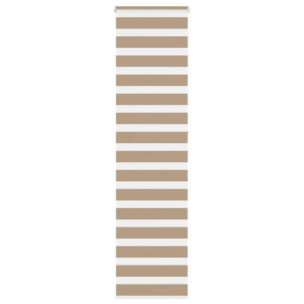 Store zèbre marron sable largeur du tissu 55,9 cm polyester
