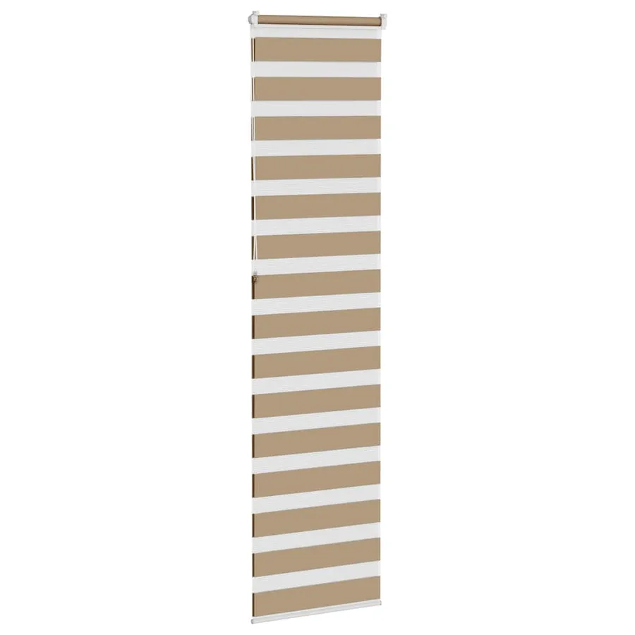 Store zèbre marron sable largeur du tissu 55,9 cm polyester - 4