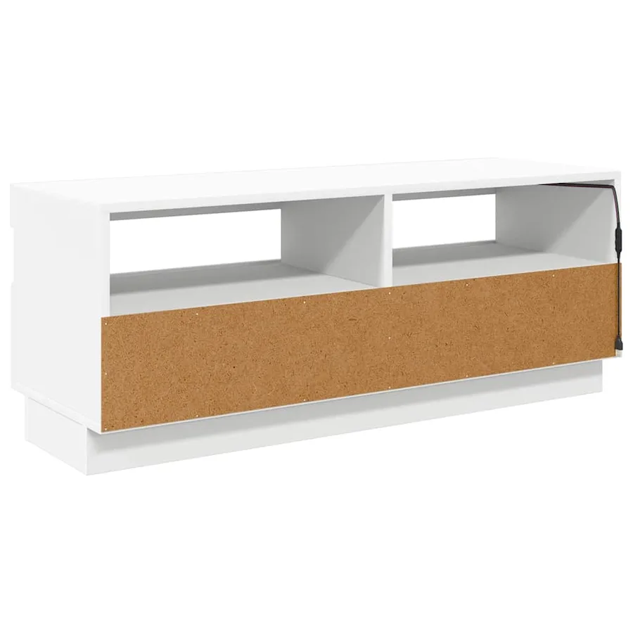 Meuble TV avec lumières LED Blanc 100x35x40 cm - 10