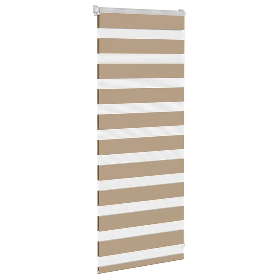 Store zèbre marron sable largeur du tissu 55,9 cm polyester - 3
