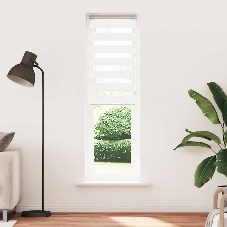 Store zèbre blanc 65x230 cm largeur du tissu 60,9 cm polyester - 2