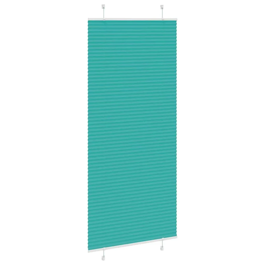 Store plissé vert pétrole 85x200 cm largeur du tissu 84,4 cm - 4