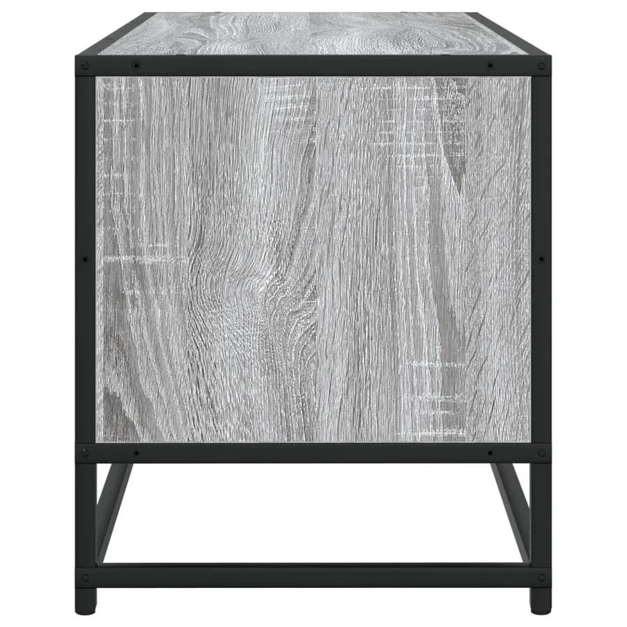 Meuble TV sonoma gris 80x34,5x40 cm bois d'ingénierie et métal - 5