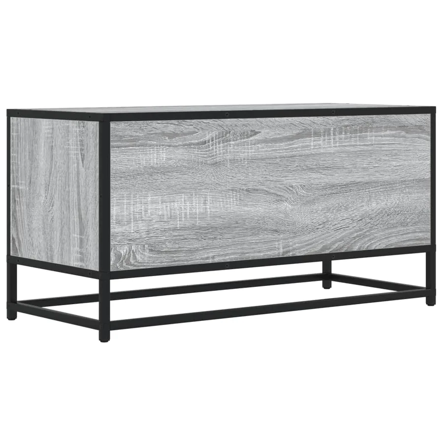 Meuble TV sonoma gris 80x34,5x40 cm bois d'ingénierie et métal - 6