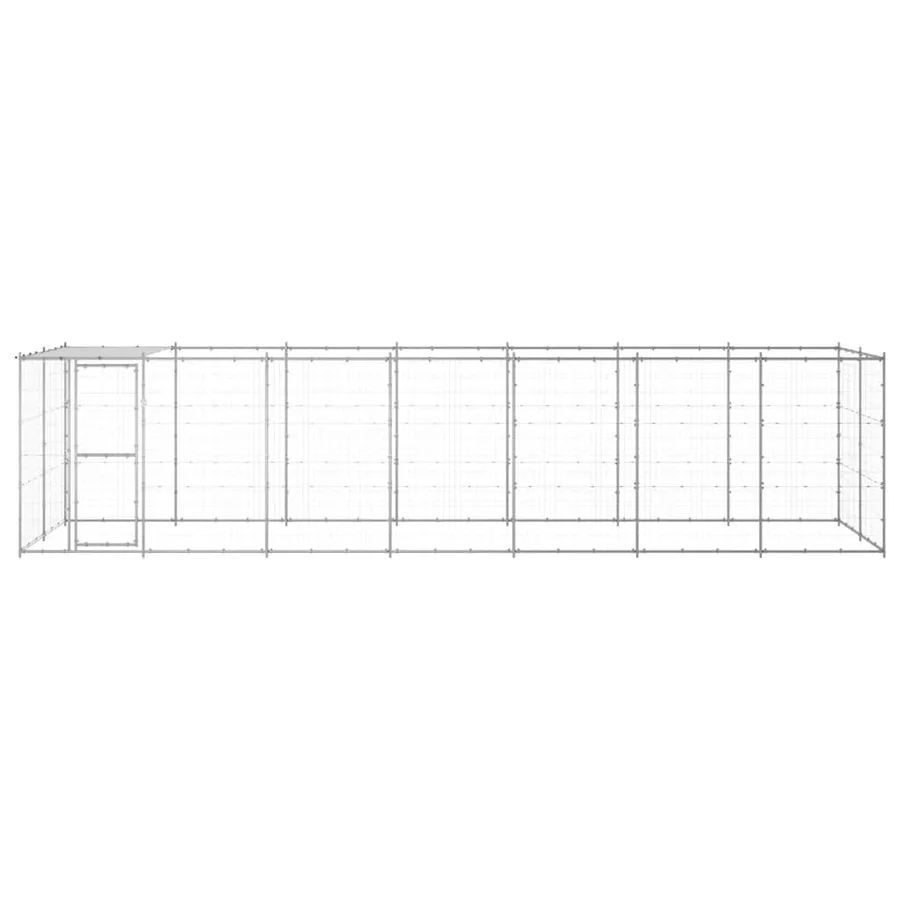 Chenil extérieur Acier galvanisé avec toit 16,94 m² - 4