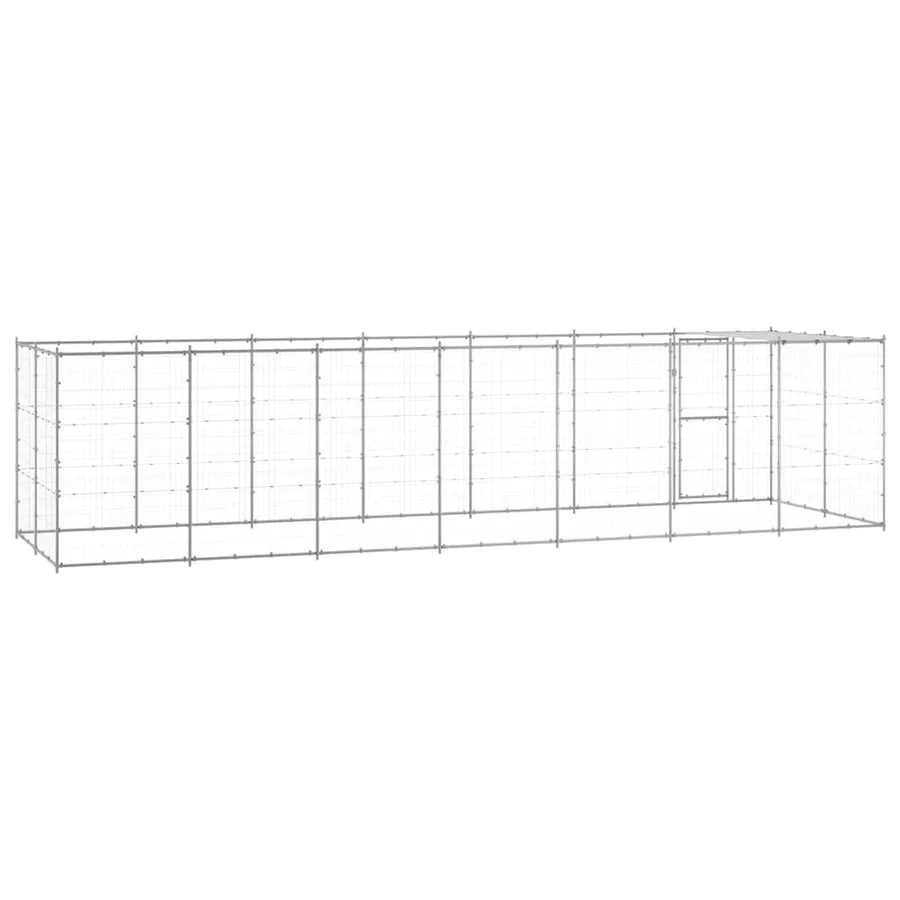 Chenil extérieur Acier galvanisé avec toit 16,94 m² - 6