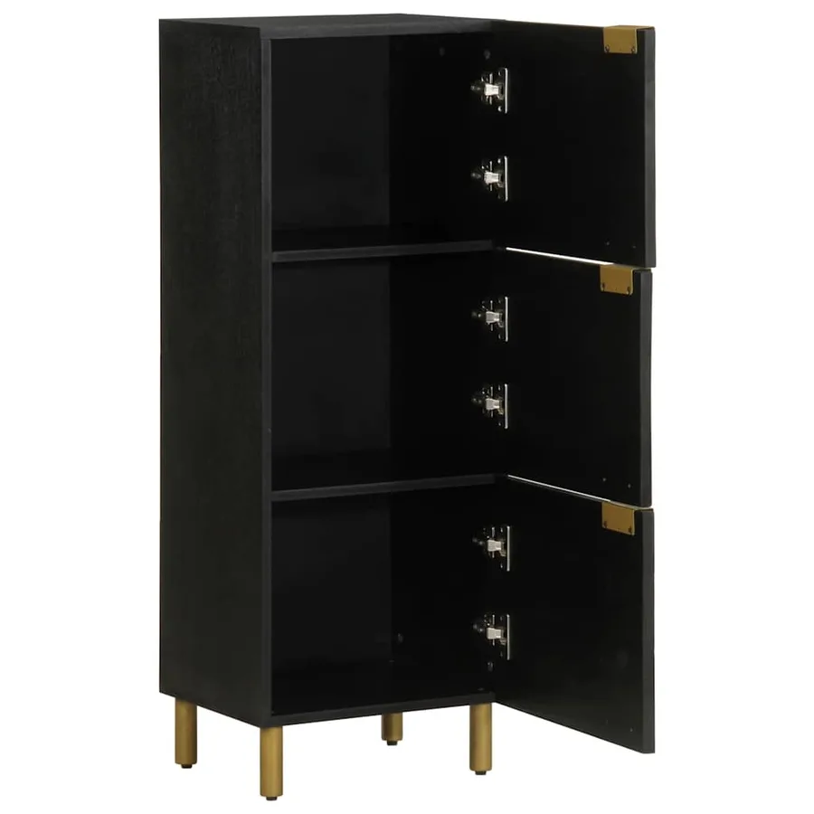Buffet noir 40x33x110 cm bois d'ingénierie - 2