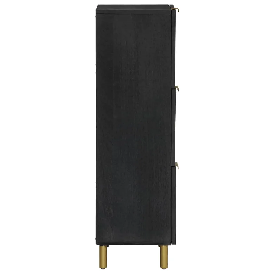 Buffet noir 40x33x110 cm bois d'ingénierie - 4