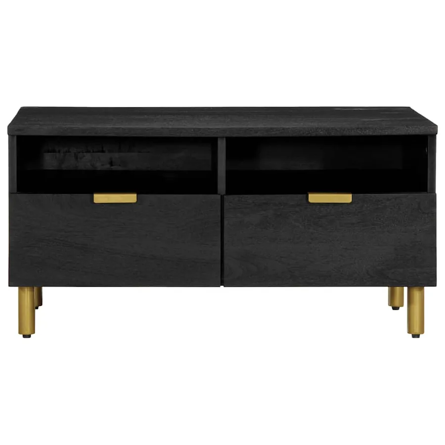 Table basse noir 80x54x40 cm bois d'ingénierie - 3