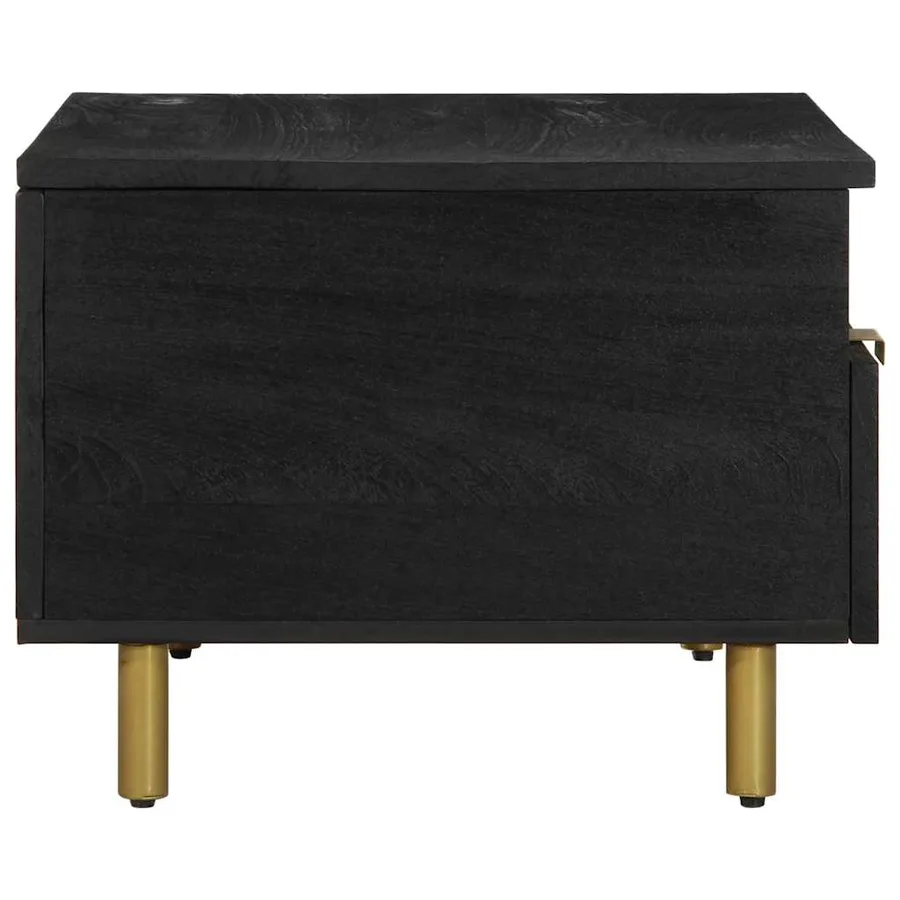 Table basse noir 80x54x40 cm bois d'ingénierie - 4