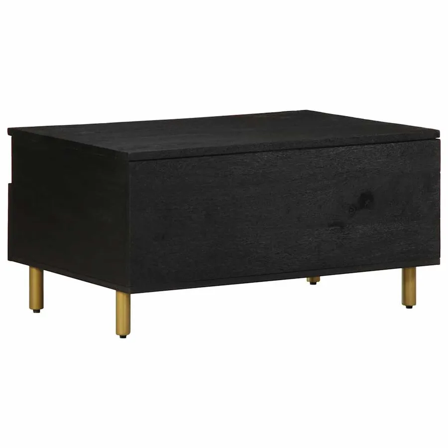 Table basse noir 80x54x40 cm bois d'ingénierie - 5