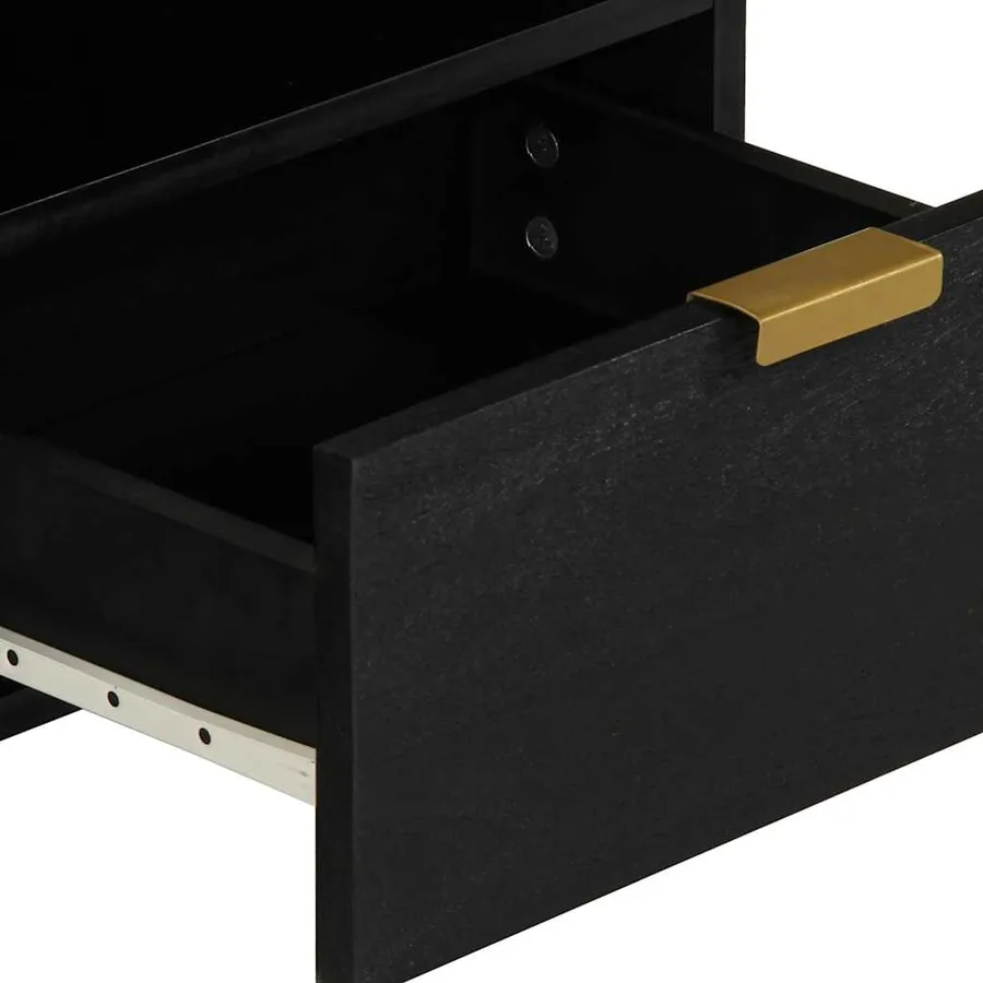 Table basse noir 80x54x40 cm bois d'ingénierie - 7