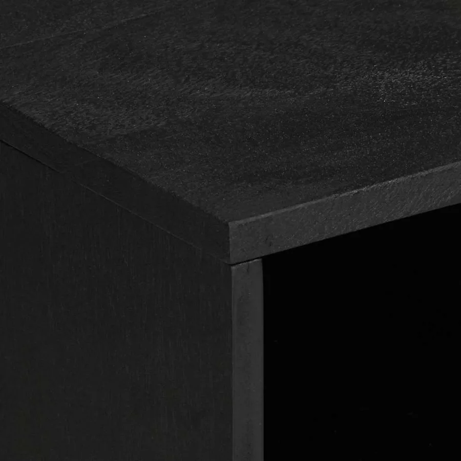 Meuble TV noir 80x33x46 cm bois d'ingénierie - 7