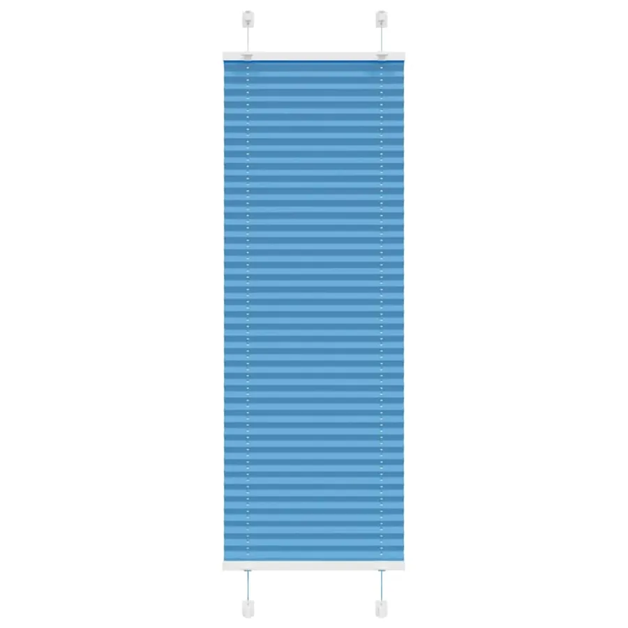 Store plissé bleu 45x150 cm largeur du tissu 44,4 cm polyester