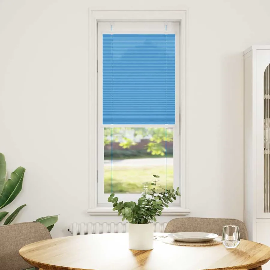 Store plissé bleu 45x150 cm largeur du tissu 44,4 cm polyester - 2