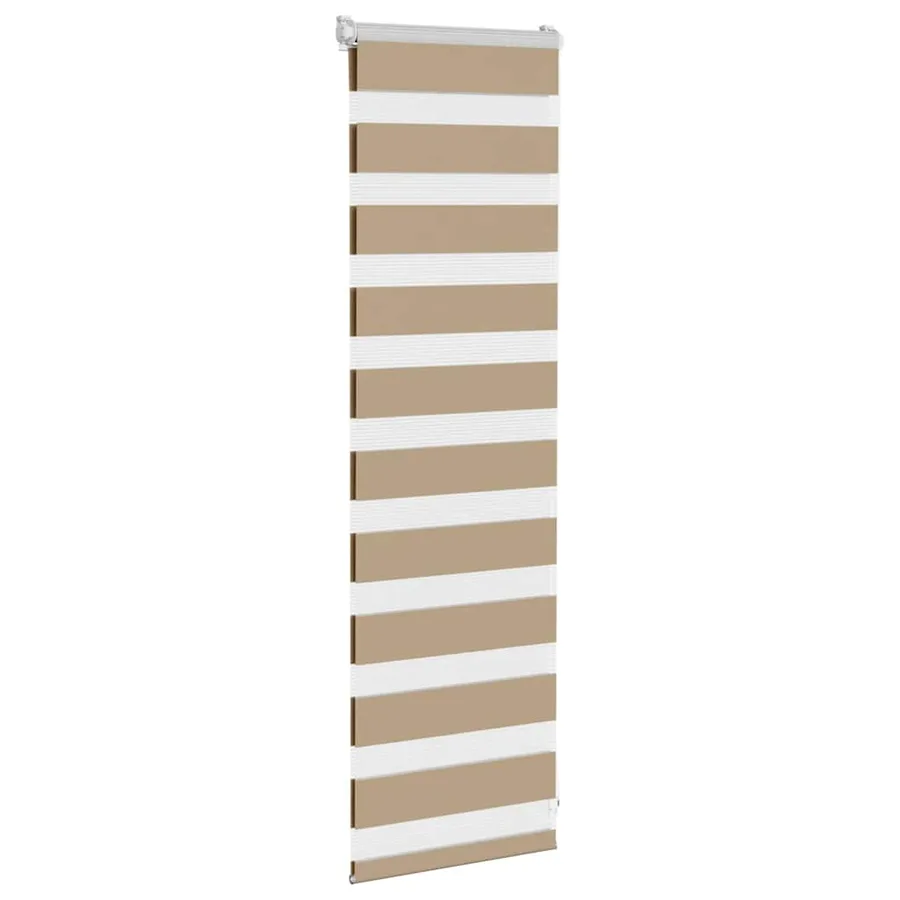 Store zèbre marron sable largeur du tissu 45,9 cm polyester - 3