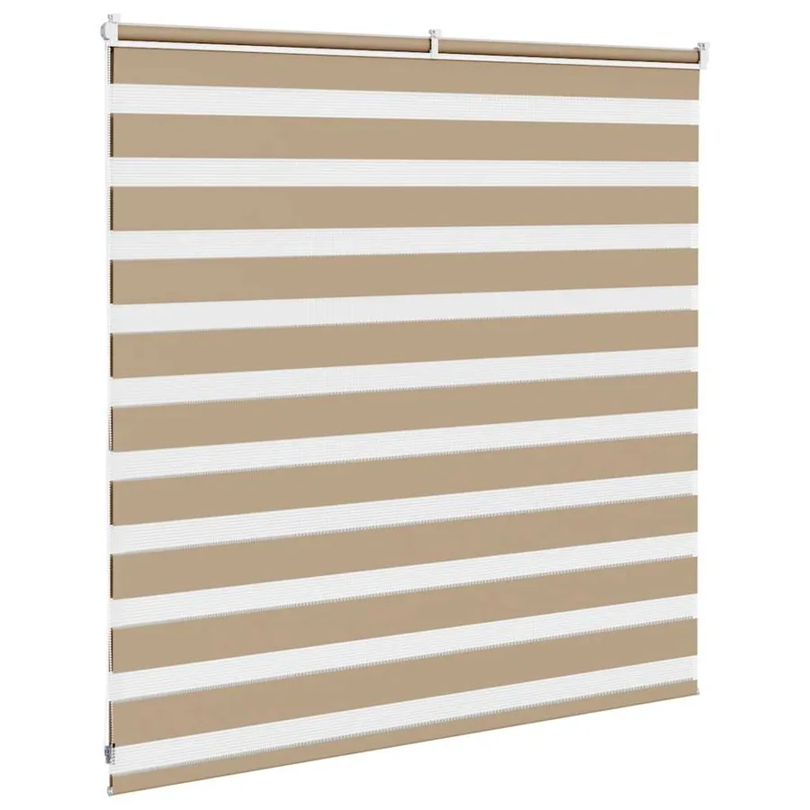 Store zèbre marron sable largeur du tissu 140,9 cm polyester - 4