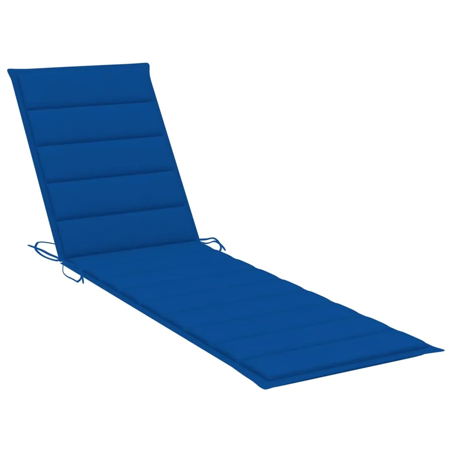 Chaises longues lot de 2 avec coussin anthracite Teck solide - 26
