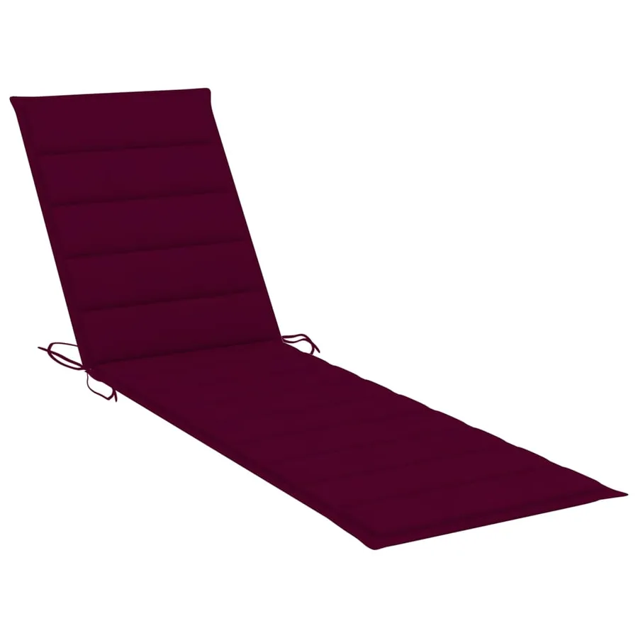 Chaises longues lot de 2 avec coussin anthracite Teck solide - 42