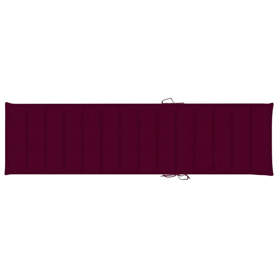 Chaises longues lot de 2 avec coussin anthracite Teck solide - 45