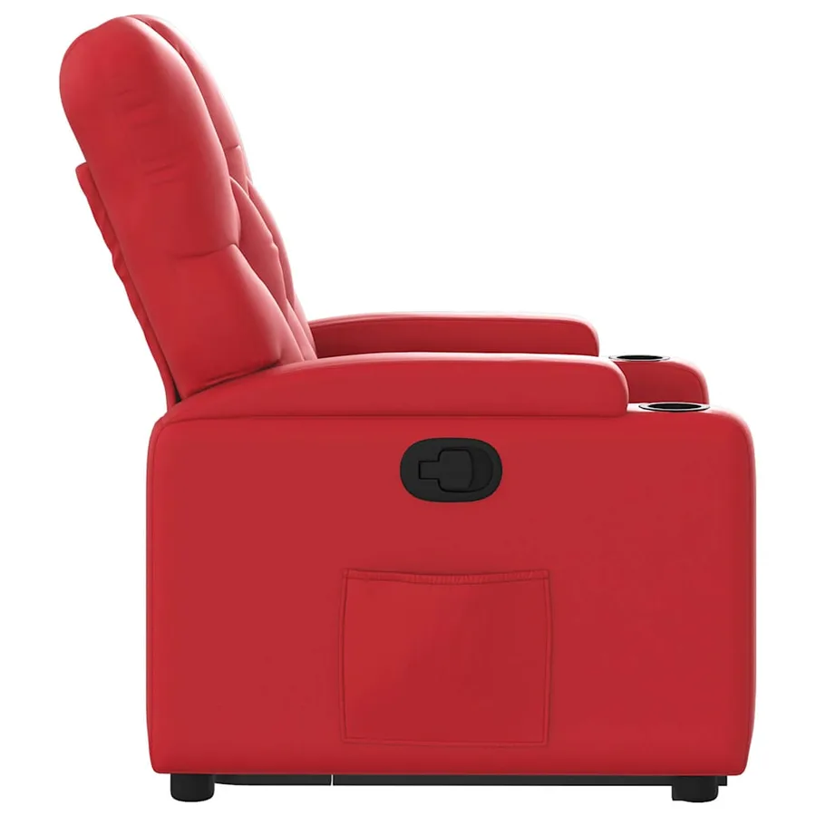Fauteuil inclinable Rouge Similicuir - 10