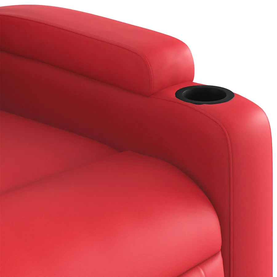 Fauteuil inclinable Rouge Similicuir - 11