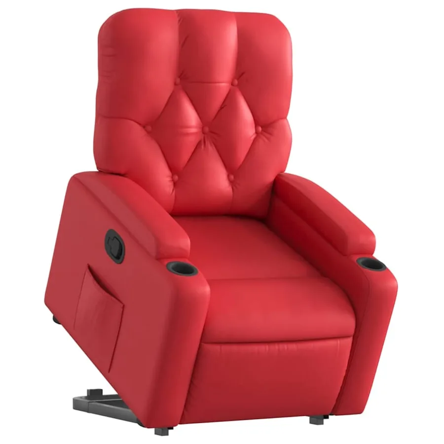 Fauteuil inclinable Rouge Similicuir - 3