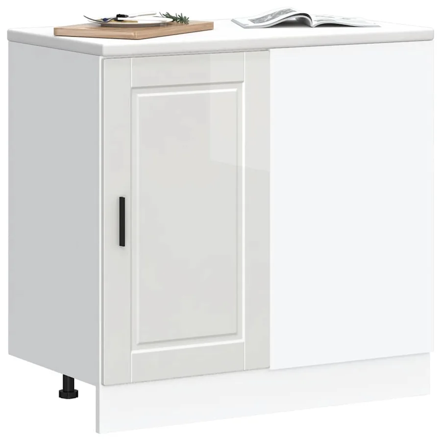 Meuble bas de cuisine « Porto » Bois d'ingénierie blanc brillant - 3