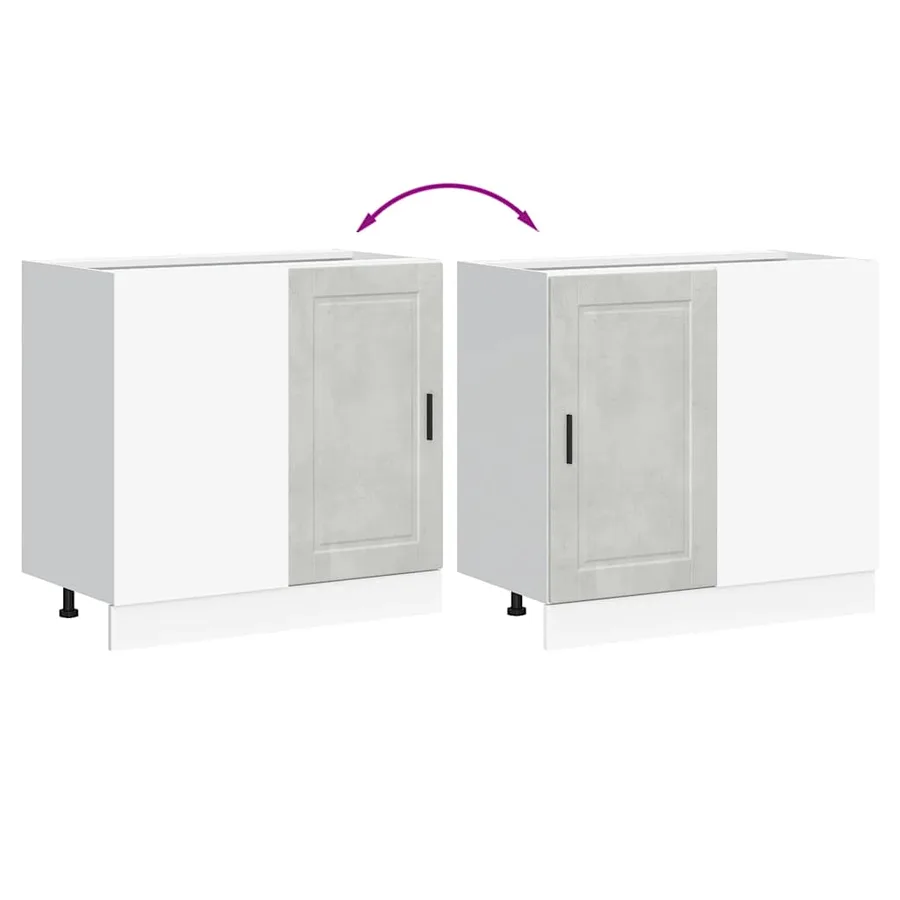 Armoire de cuisine Porto gris béton bois d'ingénierie - 8