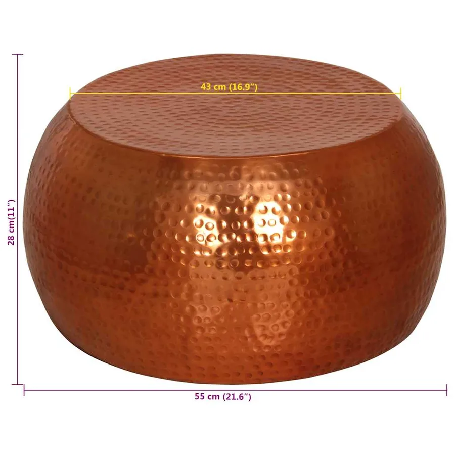 Table basse laiton Ø55x28 cm aluminium - 8