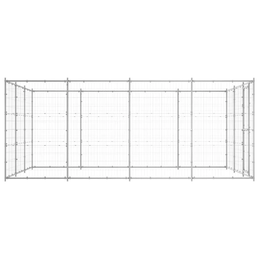 Chenil extérieur Acier galvanisé 14,52 m² - 3