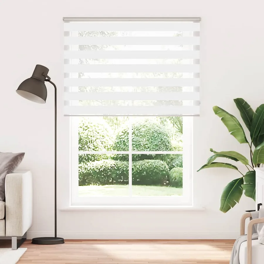 Store zèbre blanc 155x200 cm largeur du tissu 150,9cm polyester - 2