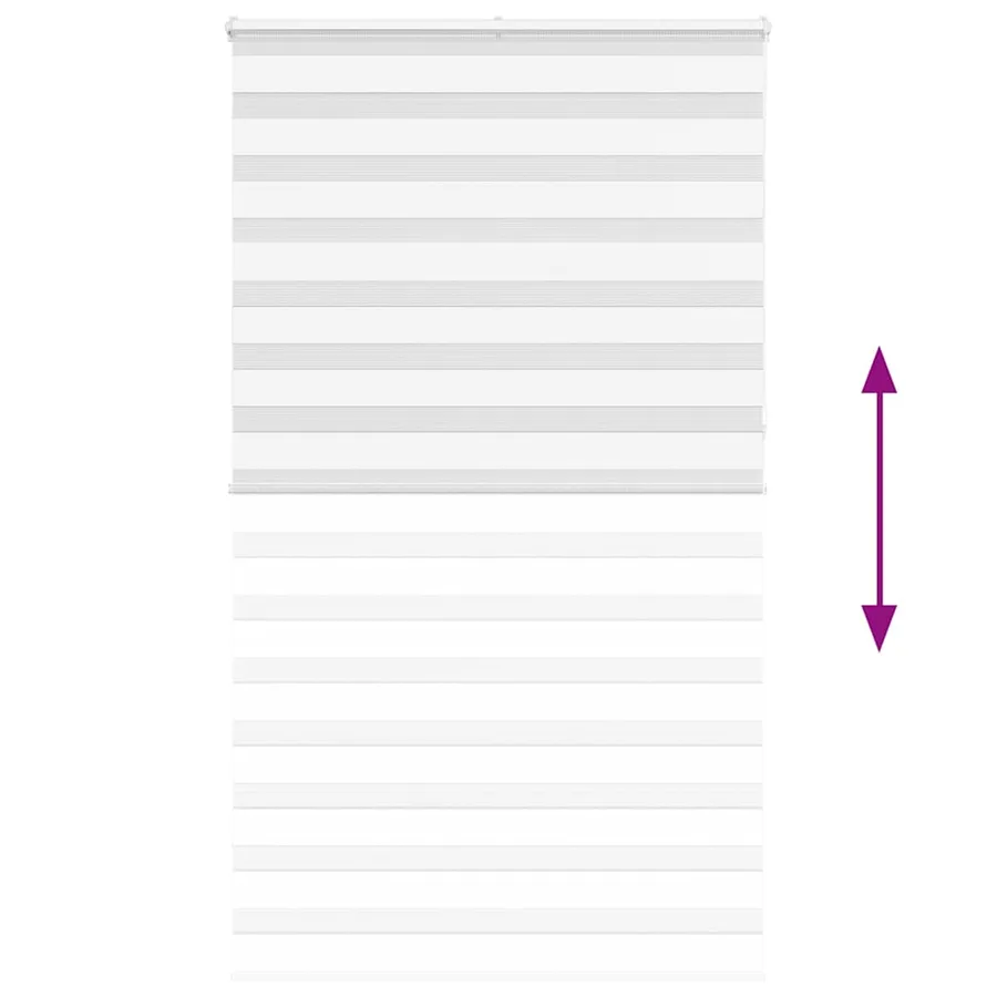 Store zèbre blanc 135x230 cm largeur du tissu 130,9cm polyester - 5