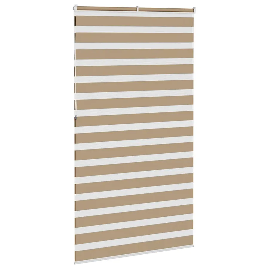 Store zèbre marron sable largeur du tissu 115,9 cm polyester - 4