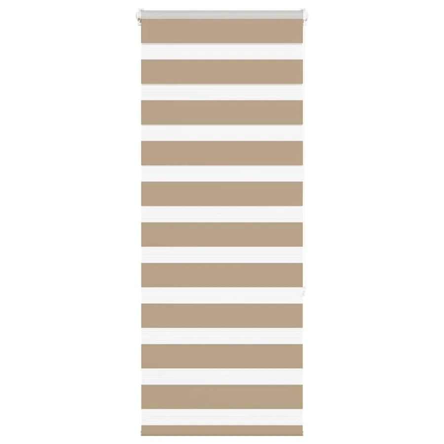 Store zèbre marron sable largeur du tissu 55,9 cm polyester