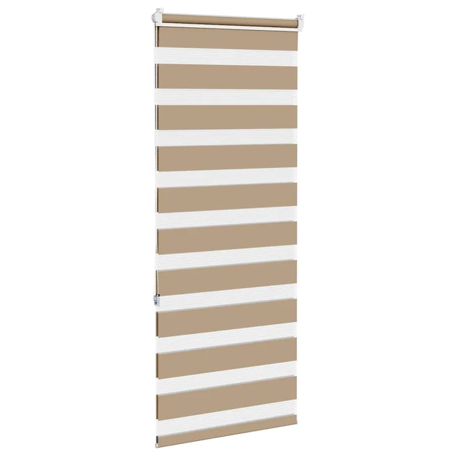 Store zèbre marron sable largeur du tissu 55,9 cm polyester - 4