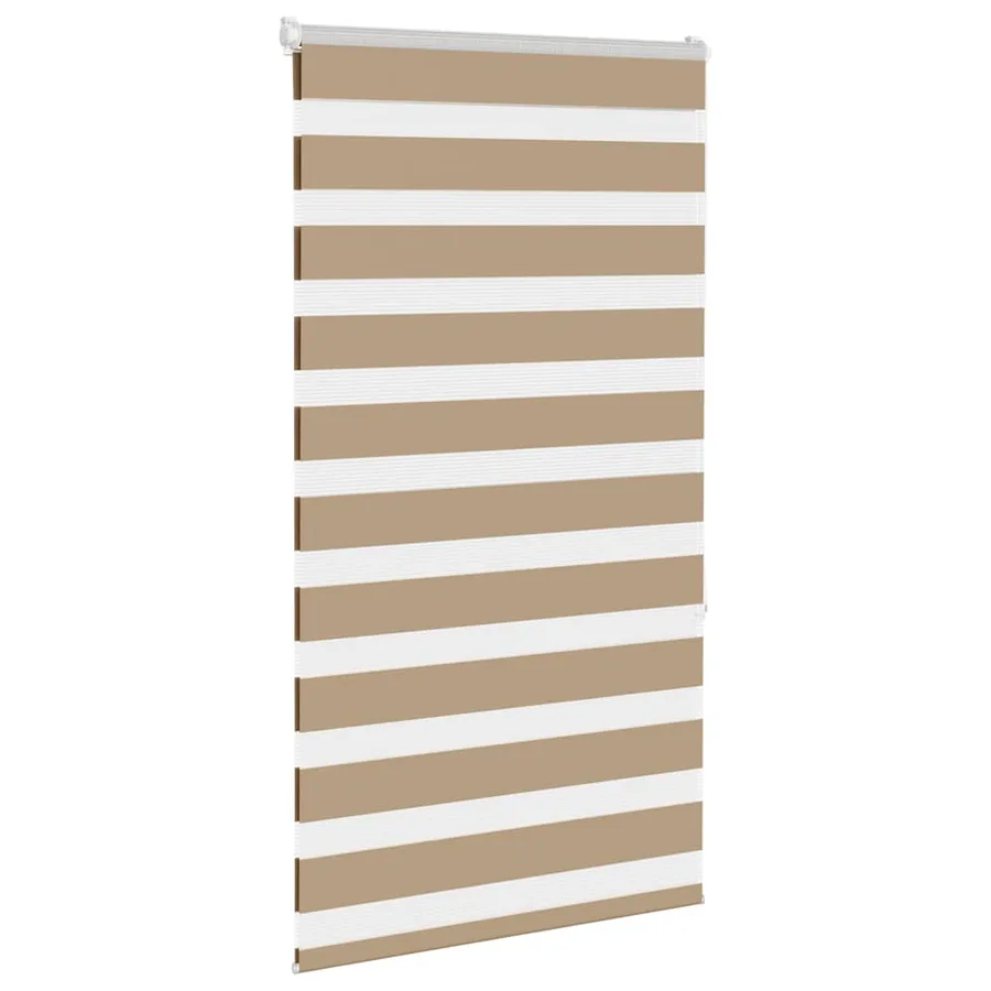 Store zèbre marron sable largeur du tissu 85,9 cm polyester - 3