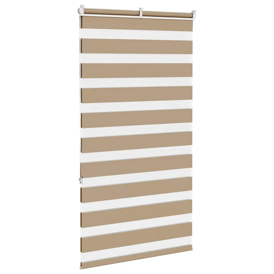 Store zèbre marron sable largeur du tissu 85,9 cm polyester - 4