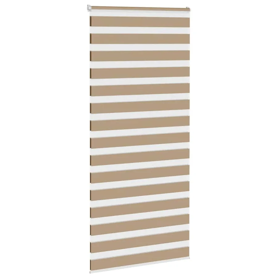 Store zèbre marron sable largeur du tissu 105,9 cm polyester - 3