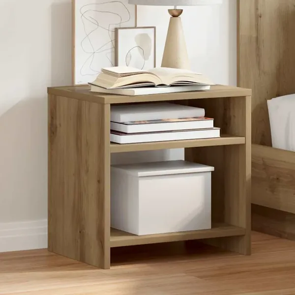 Tables de chevet 2 pcs chêne artisanal bois d'ingénierie
