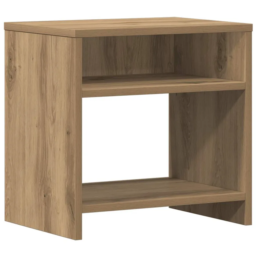Tables de chevet 2 pcs chêne artisanal bois d'ingénierie - 5