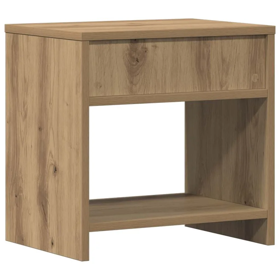 Tables de chevet 2 pcs chêne artisanal bois d'ingénierie - 8