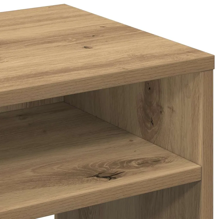 Tables de chevet 2 pcs chêne artisanal bois d'ingénierie - 9